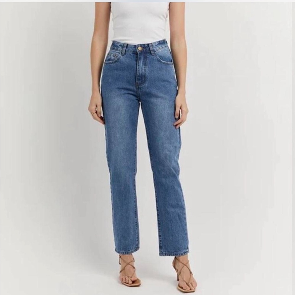 DISHH Finley mid blue denim jean
